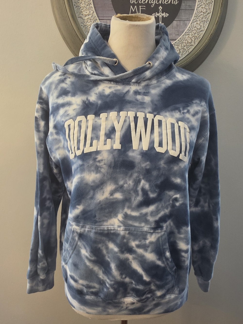 Blue Tie-Dye Pullover Hoodie